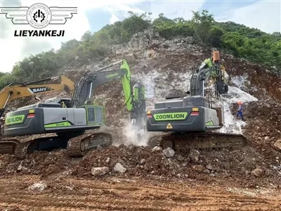 Wiertarka i łuparka do skał dostosowana przez technologię Lieyan do koparki Z...